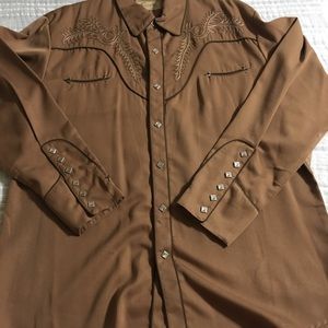 XL Scully Pearl Snap Shirt w/ hanging bag